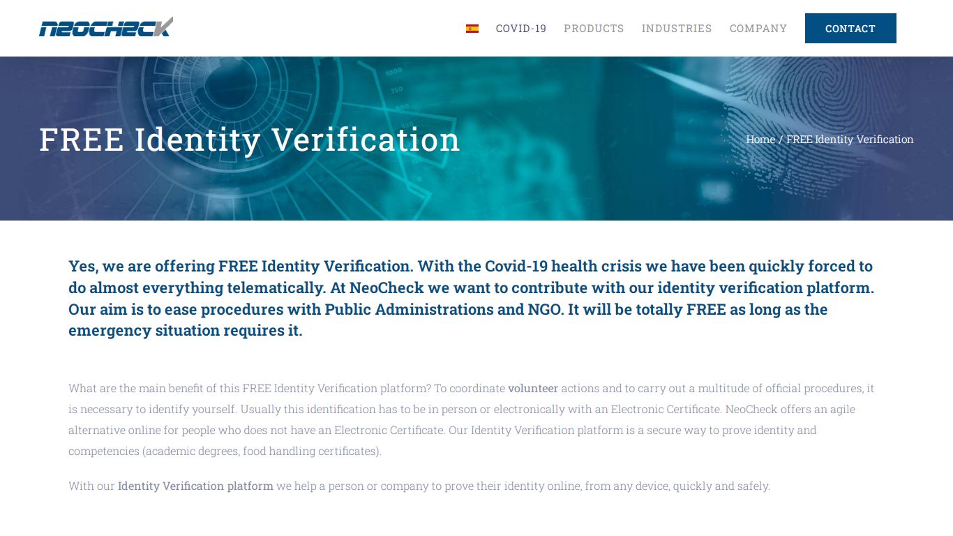 FREE Identity Verification - NeoCheck English
