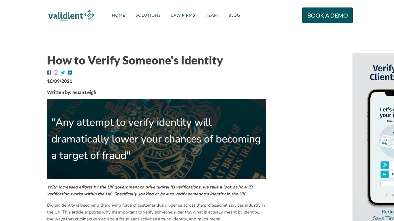 How to Verify Someone's Identity - Validient